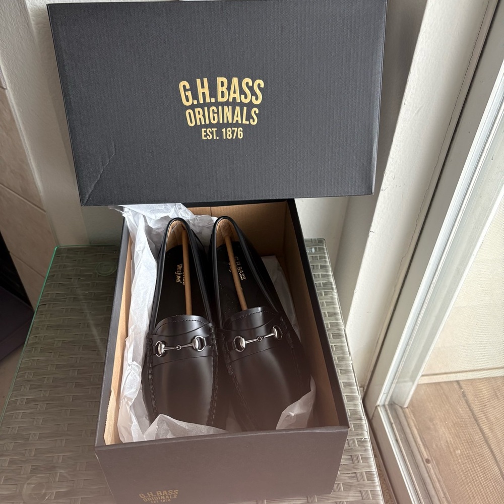 G.H.Bass Women’s Lianna Bit Lug Weejuns Loafers – Black, Size 9 & 8 New in Box - Picture 11 of 15